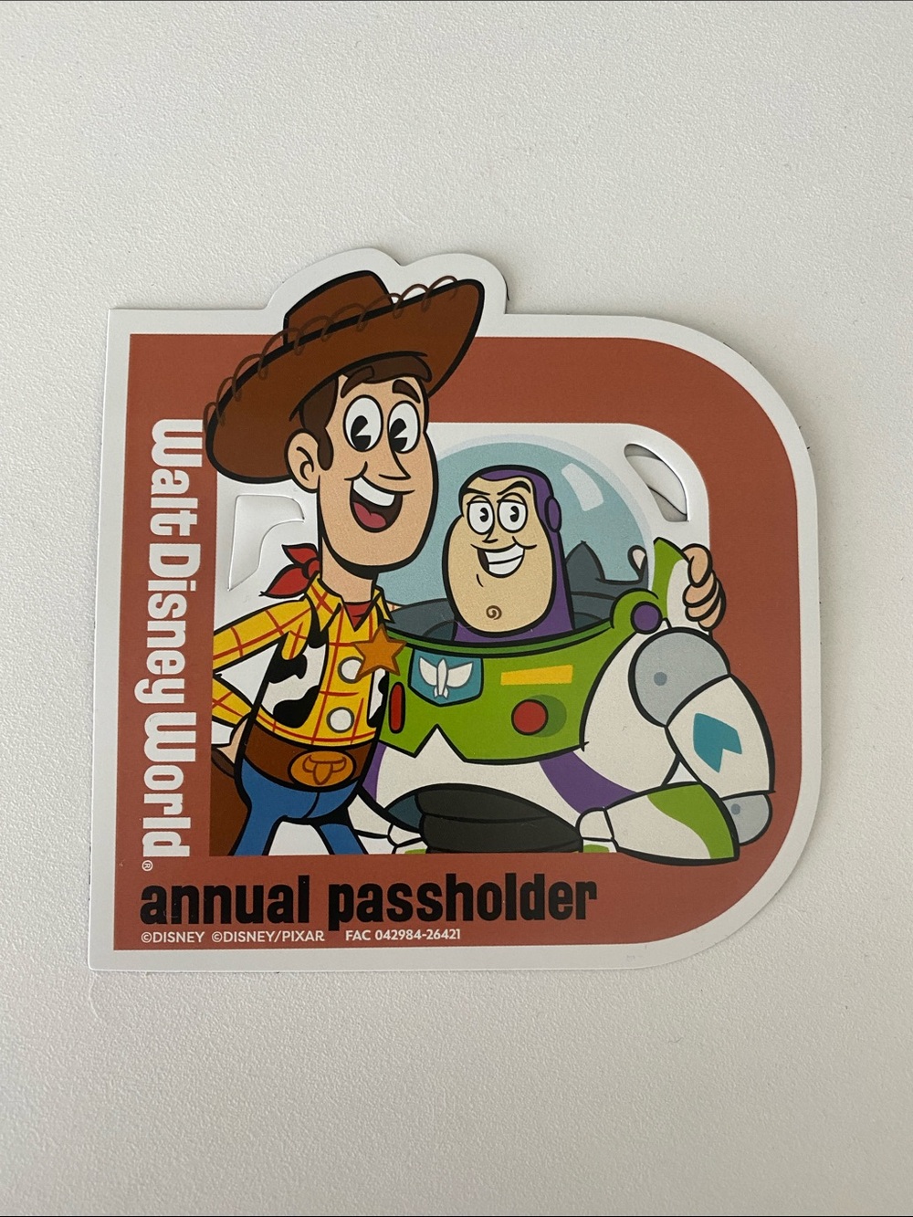 Disney World Toy Story Annual Pass Magnet